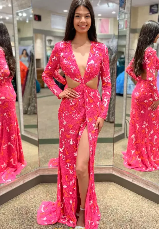 Long Sleeve Prom Dresses|Sexy^Sherri Hill 53901