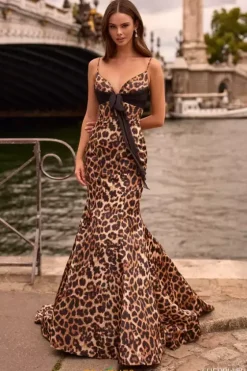 Mermaid|Fitted^Sherri Hill 57767 Cheetah Print