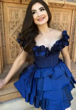 Winter Formal|Short Homecoming Dresses^Sherri Hill Short 56470 Navy