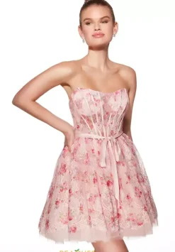 Bat Mitzvah|8Th Grade Dance^Alyce Short Strapless Lace Dress 30019