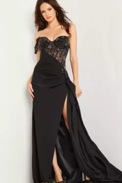 Fitted|Plus Size^Jovani Single Shoulder Fitted Dress 37094