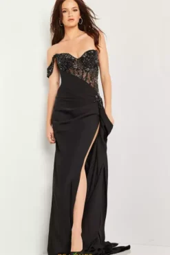 Fitted|Plus Size^Jovani Single Shoulder Fitted Dress 37094