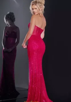 Long Dresses|Plus Sized Dresses^Jovani Strapless Corset Fitted Dress 36684