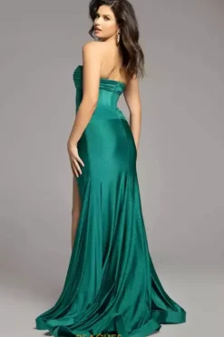 Sexy|Fitted^Jovani Strapless Jersey Long Dress 43419