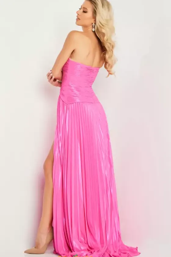 A Line|Plus Size^Jovani Strapless Long A Line Dress 36461