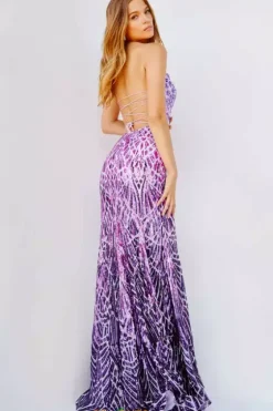 Sexy|Fitted^Jovani Strapless Long Fitted Dress 06459 Lilac/Purple