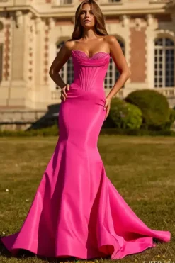 Wedding Guest|Long Dresses^Sherri Hill Strapless Mermaid Dress 57626