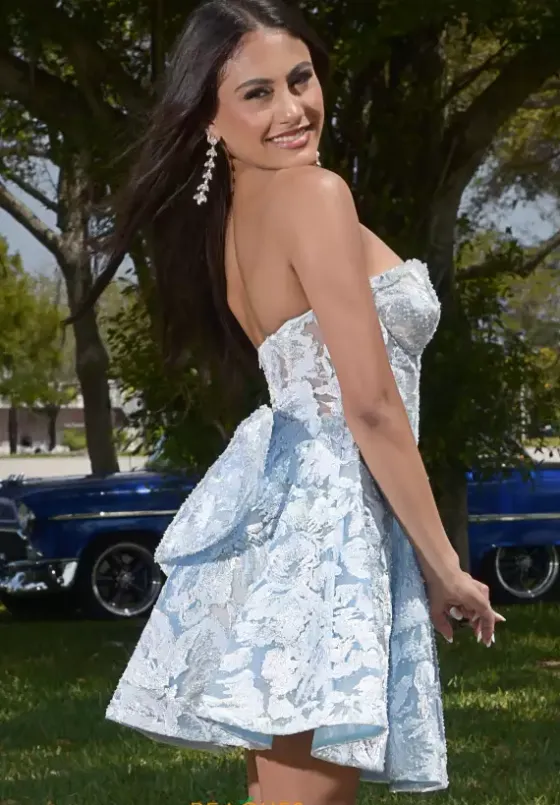 Bat Mitzvah|8Th Grade Dance^Jasz Couture Sweetheart Neckline A Line Dress 1717 Light Blue
