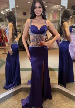 Fitted|Long Dresses^Jasz Couture Sweetheart Neckline Long Dress 4352 Purple