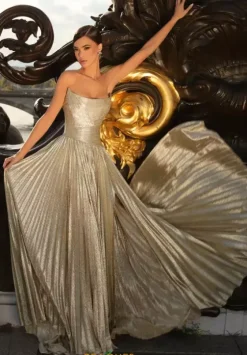 A Line|Long Dresses^Tarik Ediz 98200 Gold