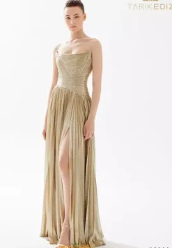 A Line|Long Dresses^Tarik Ediz 98200 Gold
