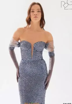 Long Sleeve Prom Dresses|Long Dresses^Tarik Ediz 52077 Silver