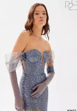 Long Sleeve Prom Dresses|Long Dresses^Tarik Ediz 52077 Silver