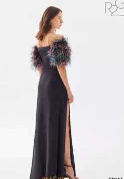 Fitted|Long Dresses^Tarik Ediz 52033 Black