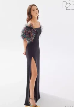 Fitted|Long Dresses^Tarik Ediz 52033 Black