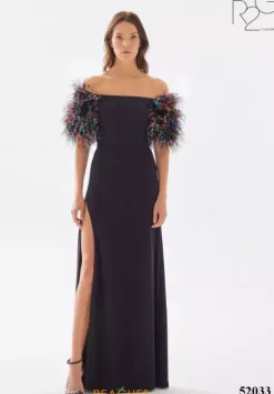 Fitted|Long Dresses^Tarik Ediz 52033 Black