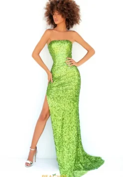 Fitted|Long Dresses^Tarik Ediz 51129 Lime
