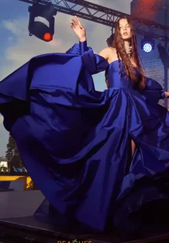 Long Sleeve Prom Dresses|Long Dresses^Tarik Ediz 52010 Royal Blue