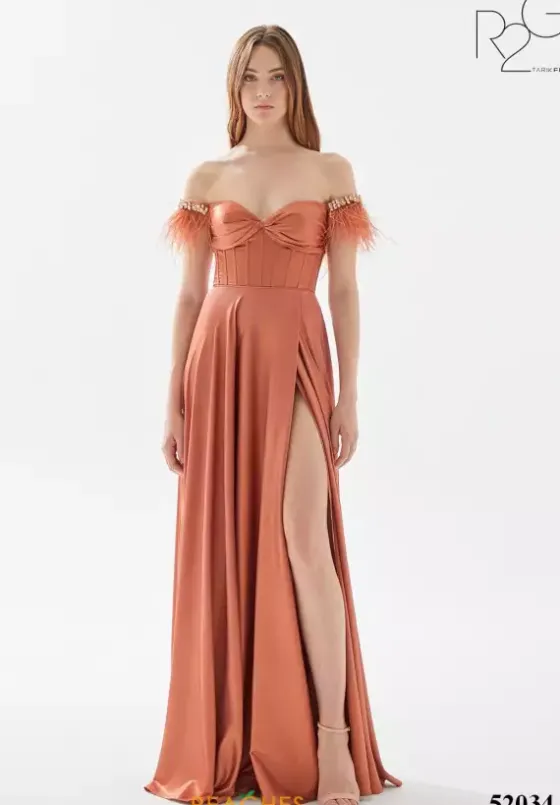 Long Dresses|Plus Sized Dresses^Tarik Ediz 52034 Sunset