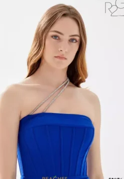 Fitted|Long Dresses^Tarik Ediz 52076 Royal Blue