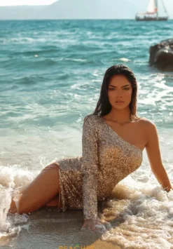 Long Sleeve Prom Dresses|Long Dresses^Tarik Ediz 51128 Gold