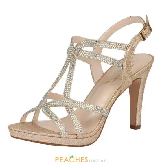 Shoes^Blossom Footwear Taylor-15 open toe heels by Nude Sparkle