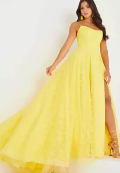 Long Dresses|Sweet Sixteen^Tiffany 16034 Yellow