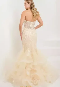 Long Dresses|Plus Sized Dresses^Tiffany 16103 Ivory/Champagne