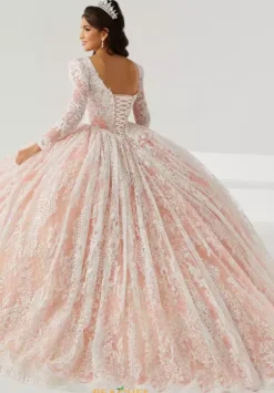 Quince Dresses With Sleeves|Plus Sized Quince Dresses^Tiffany Quinceanera 26005 Ivory/Coral/Champagne