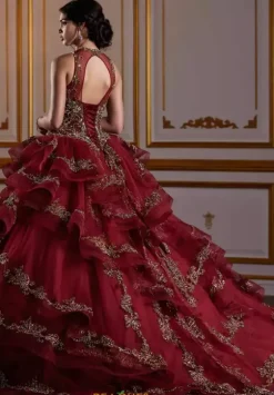 Plus Sized Quince Dresses|Sweet Sixteen^Tiffany Quinceanera 26933 Emerald/Gold