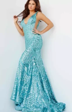 Pageant|Long Dresses^Jovani V Neck Long Fitted Dress 59762