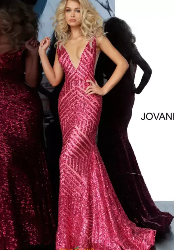 Pageant|Long Dresses^Jovani V Neck Long Fitted Dress 59762