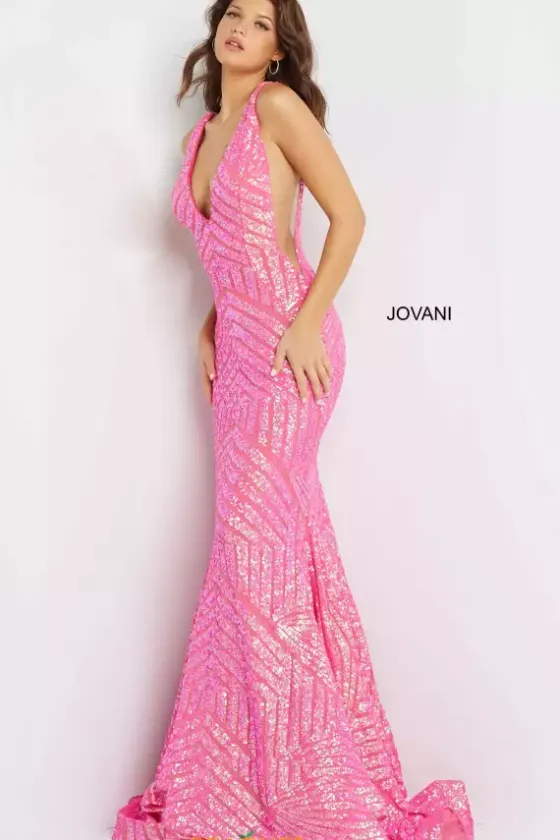 Pageant|Long Dresses^Jovani V Neck Long Fitted Dress 59762