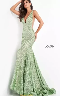 Pageant|Long Dresses^Jovani V Neck Long Fitted Dress 59762