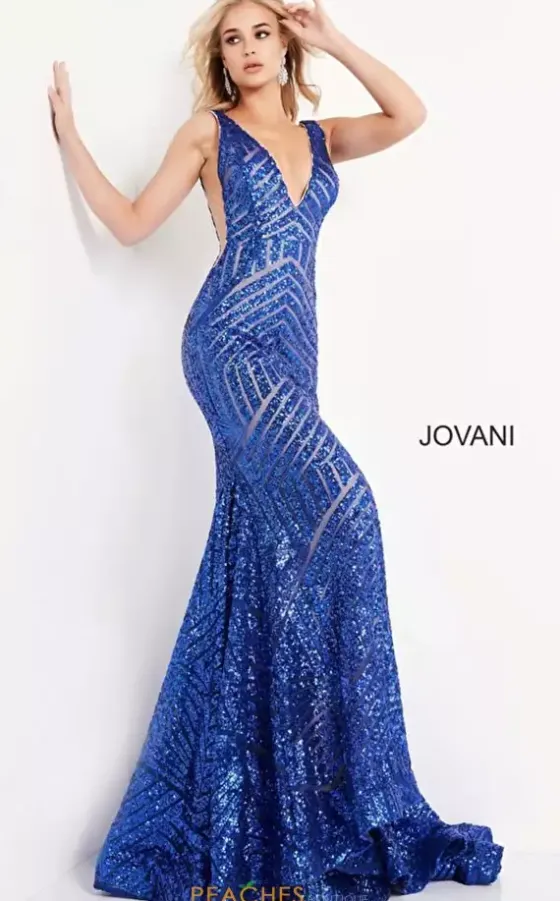 Pageant|Long Dresses^Jovani V Neck Long Fitted Dress 59762