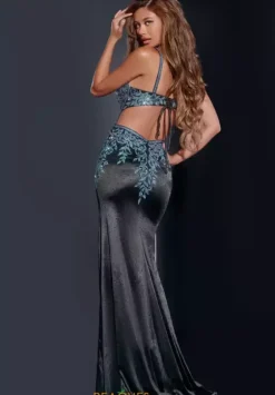 Sexy|Fitted^Jovani V Neckline Long Fitted Dress 43796