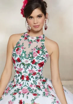 Plus Sized Quince Dresses|Sweet Sixteen^Vizcaya Quinceanera 34006 White