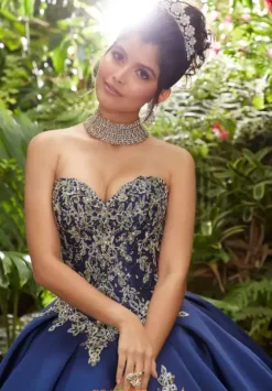 Plus Sized Quince Dresses|Sweet Sixteen^Vizcaya Quinceanera 89241 Navy