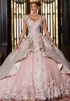 Plus Sized Quince Dresses|Sweet Sixteen^Vizcaya Quinceanera 89331 Blush