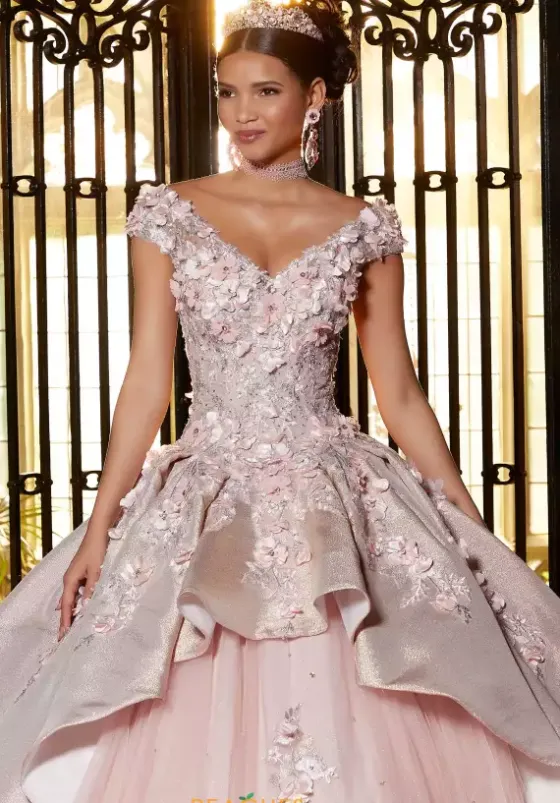 Plus Sized Quince Dresses|Sweet Sixteen^Vizcaya Quinceanera 89331 Blush