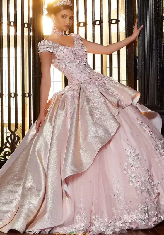 Plus Sized Quince Dresses|Sweet Sixteen^Vizcaya Quinceanera 89331 Blush
