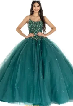 Plus Sized Quince Dresses|Sweet Sixteen^Vizcaya Quinceanera 89345 Emerald
