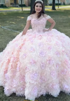 Quince Dresses With Sleeves|Plus Sized Quince Dresses^Vizcaya Quinceanera 34081