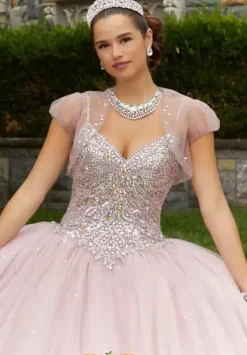 Plus Sized Quince Dresses|Sweet Sixteen^Vizcaya Quinceanera 60175 Rose Quartz