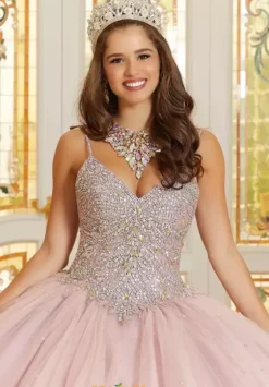 Plus Sized Quince Dresses|Sweet Sixteen^Vizcaya Quinceanera 60175 Rose Quartz