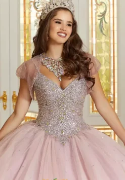 Plus Sized Quince Dresses|Sweet Sixteen^Vizcaya Quinceanera 60175 Rose Quartz