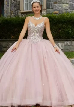 Plus Sized Quince Dresses|Sweet Sixteen^Vizcaya Quinceanera 60175 Rose Quartz