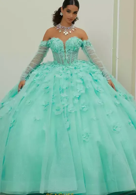 Sweet Sixteen|Quince Dresses With Sleeves^Vizcaya Quinceanera 60203