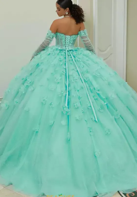 Sweet Sixteen|Quince Dresses With Sleeves^Vizcaya Quinceanera 60203
