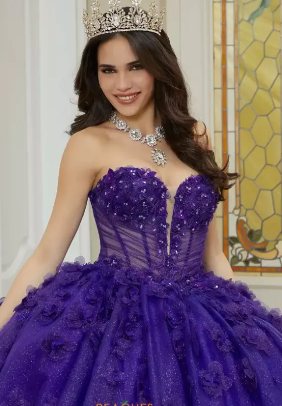 Sweet Sixteen|Quince Dresses With Sleeves^Vizcaya Quinceanera 60203